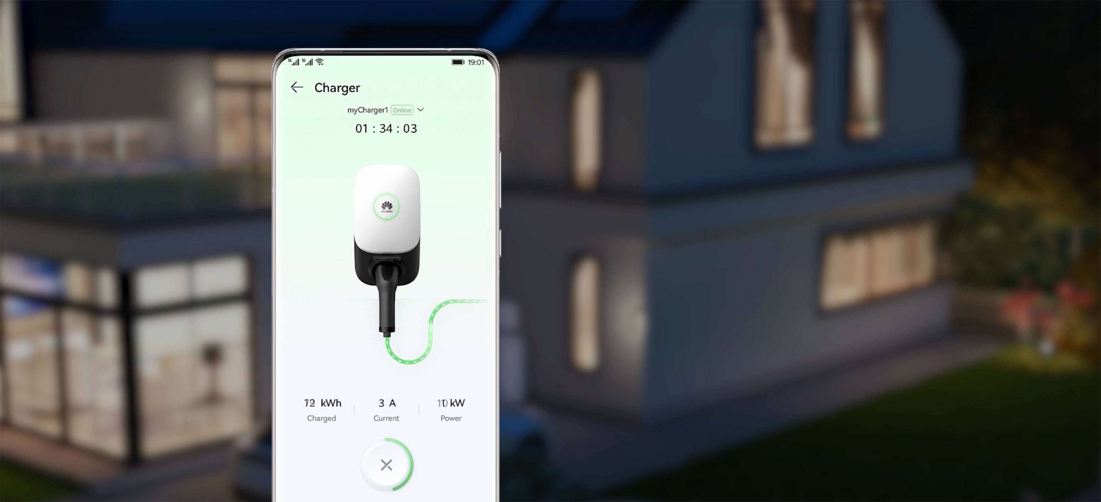 Styring af Huawei Fusion SCharger i FusionSolar-appen