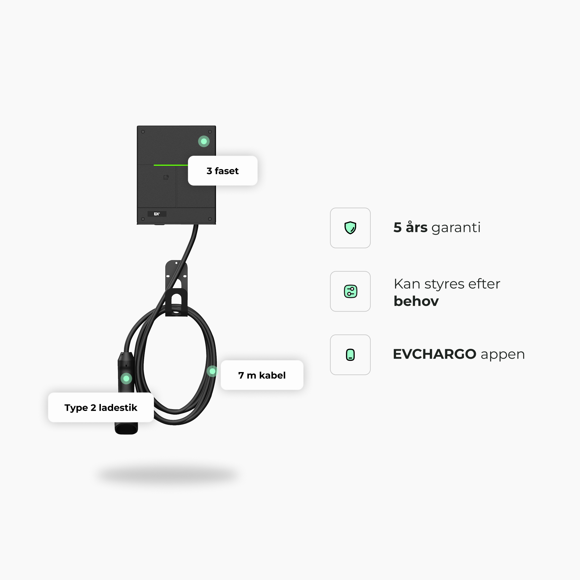 Evon Start 11 kW - Med kabel