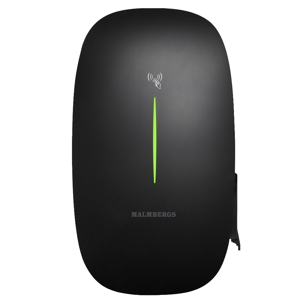 Detaljebillede af Evon One Plus ladeboksens sorte front