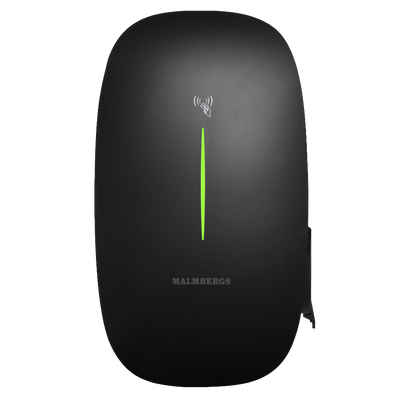 Detaljebillede af Evon One Plus ladeboksens sorte front