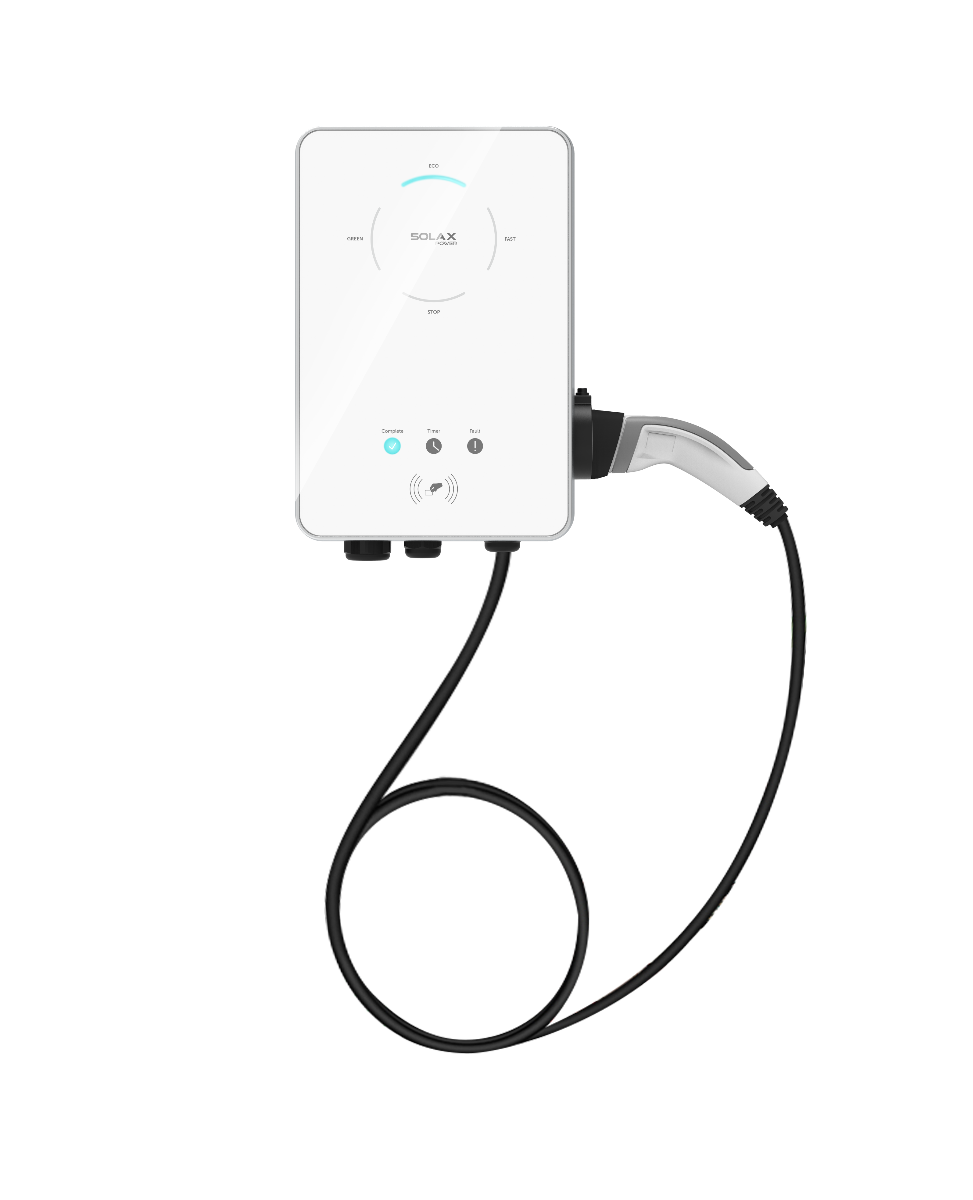 SolaX X3-EVC-11K 11 kW ladeboks med fast Type 2-kabel – front