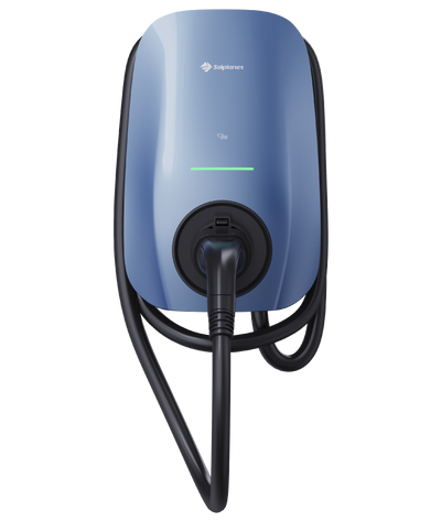 Solplanet SOL APOLLO ladeboks med fast 7,5 meter Type 2-kabel set forfra