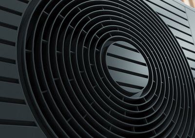 Detalje af ventilatoren på Vaillant aroTHERM pro