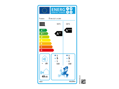 Officielt energimærke for Vaillant aroTHERM pro 5 kW