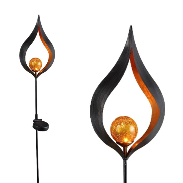 Dekorativ skulpturel solcellelampe - "Tulipan"