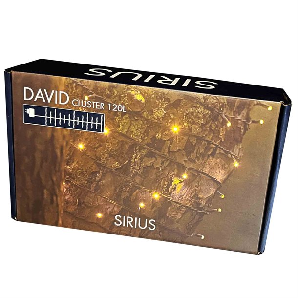 Sirius David lyskæde med 120 LED'er på 1,5 meter + 8 meter forlængerledning - Lyskæder > Lyskæder udendørs - SIRIUS - Spotshop