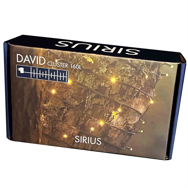 Sirius David lyskæde med 160 LED'er på 2 meter + 5 meter forlængerledning - Lyskæder > Lyskæder udendørs - SIRIUS - Spotshop