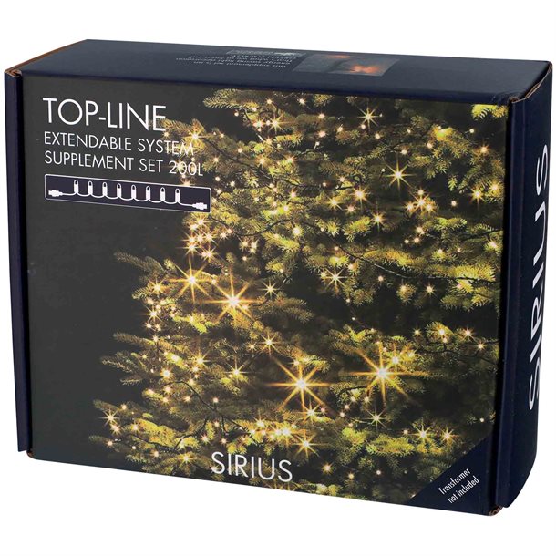 Se Sirius Top-Line suppleringssæt 200 LED 20 meter - Jul og vinter > Lyskæder - SIRIUS - Spotshop hos SPOTSHOP.DK