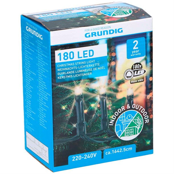 Udendørs lyskæde med 180 LED’er fra Grundig #GRUN-871125208874  