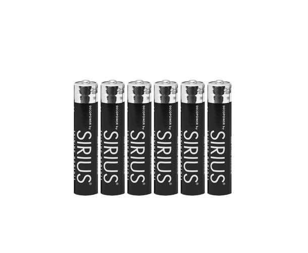 Se Sirius batterier 6 stk. AAAA - Elektronik > Batterier - SIRIUS - Spotshop hos SPOTSHOP.DK