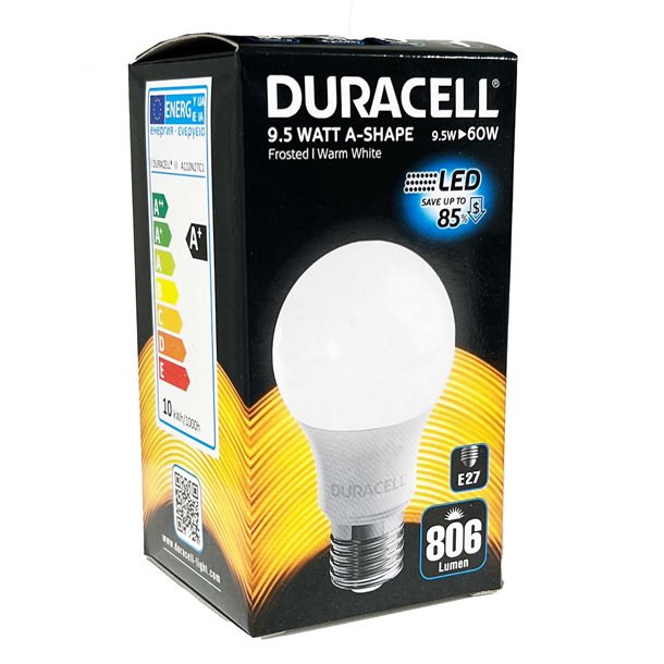 Duracell® LED pære E27 med 806 lumen - (svarer til 60W) A110N27C1
