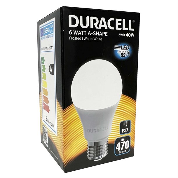 Duracell® LED-pære E27 470 lumen A47F2N27C1