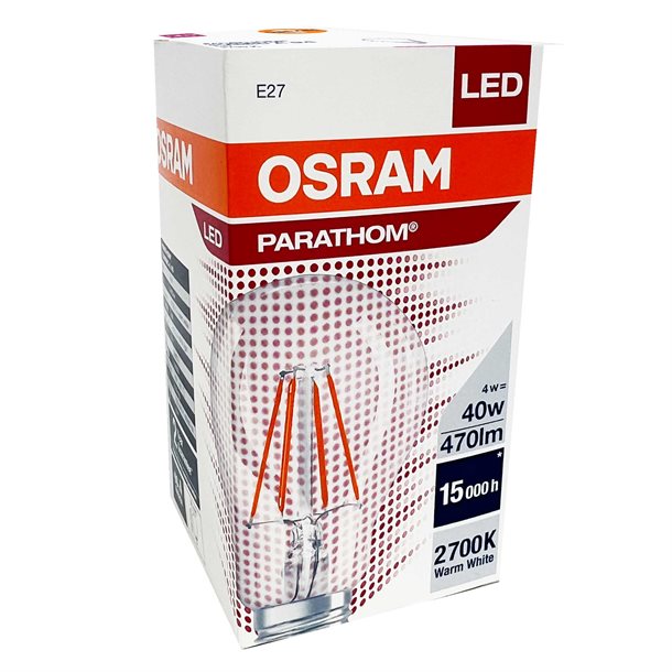 Osram LED-filamentpære E27 470 lumen C10583218