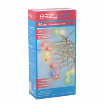 Batteridrevet lyskæde, 5,2 meter med 50 LED'er udendørs RGB DL-S003EZU