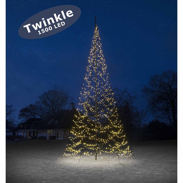 Fairybell 8 meter højt LED juletræ med 1500 LED’er i varm hvid, med "twinkle effekt"  FANL-800-1500-03-EU  
