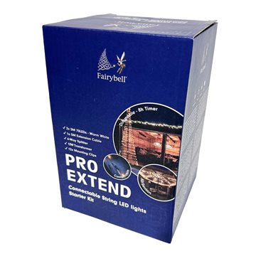 Fairybell lyskæde startsæt med 2 x 5 meter 140 LED'er i varm hvid med timer og lysdæmper FAPE-S-SK-02-EU