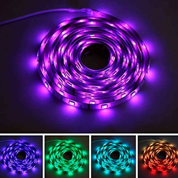 Frostlight RGB LED bånd 5m, 4xconnectors, fjernbetjening, trafo, 3M tape, plug and play 1 pak blister #Fro016195  