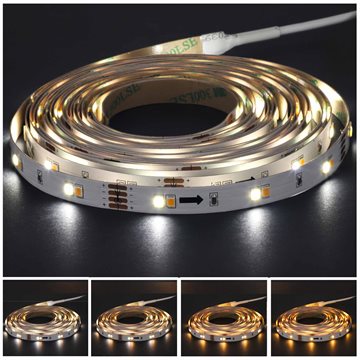 KRYSTAL LED-bånd i hvide farver med temperaturskift og fjernbetjening - 5 meter Fro016200  