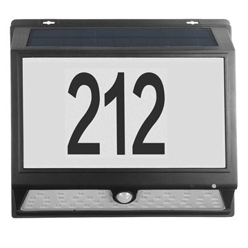 eZsolar Sensorstyret solcelle husnummer væglampe i rustfrit stål 5/50 lumen GL1023EZ