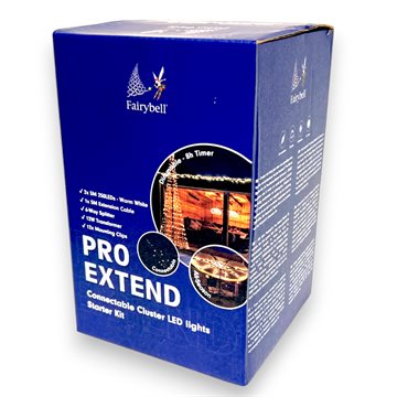 Fairybell Cluster lyskæde startsæt med 2 x 5 meter 500 LED'er i varm hvid med timer og lysdæmper FAPE-C-SK-02-EU