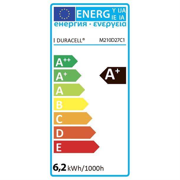 Duracell E27 MINIGLOBE 6,2W 470lm M210D27C1