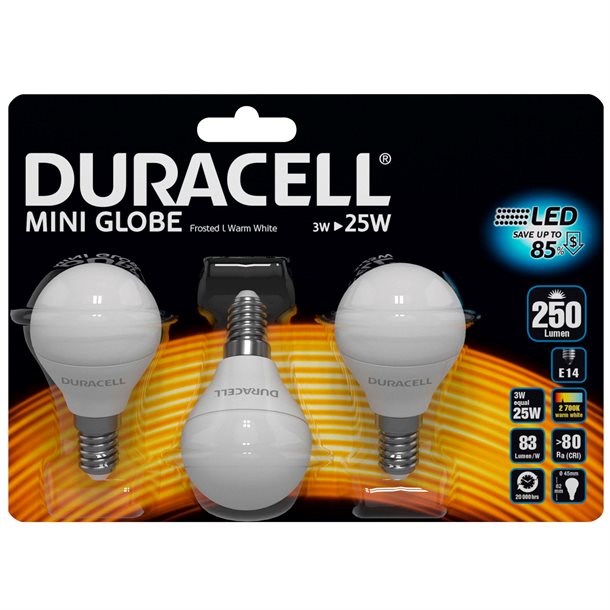 DuracellÂ® LED kronepære E14 med 250 lumen - Indendørsbelysning > Pærer - DURACELL - Spotshop