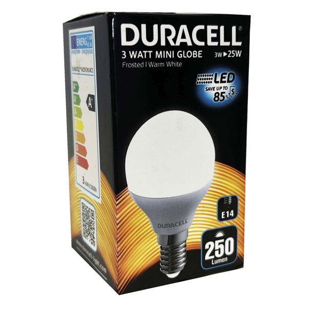 Duracell® LED-krone - hvid E14 250 lumen M25F2N14C1