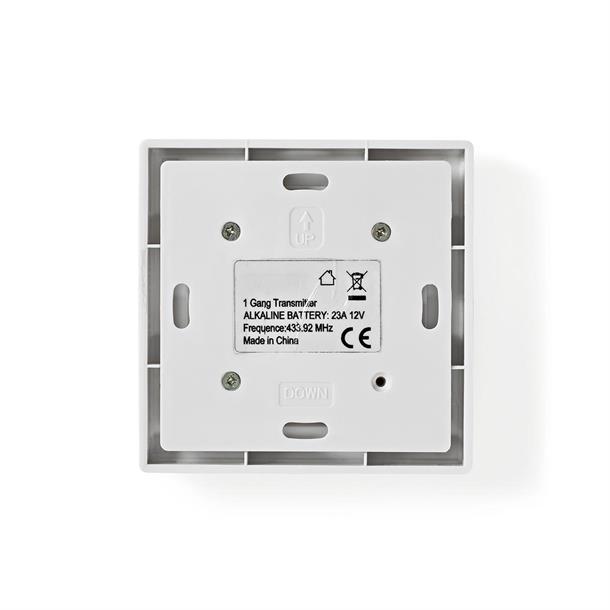 Mesh smart enkelt vægafbryder/kontakt RF-Stik 433 MHz i farven hvid RFWS10WT