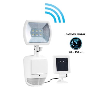 DURACELL Sensorstyret solcelle spot 120 lumen Hvid SL001BDU  