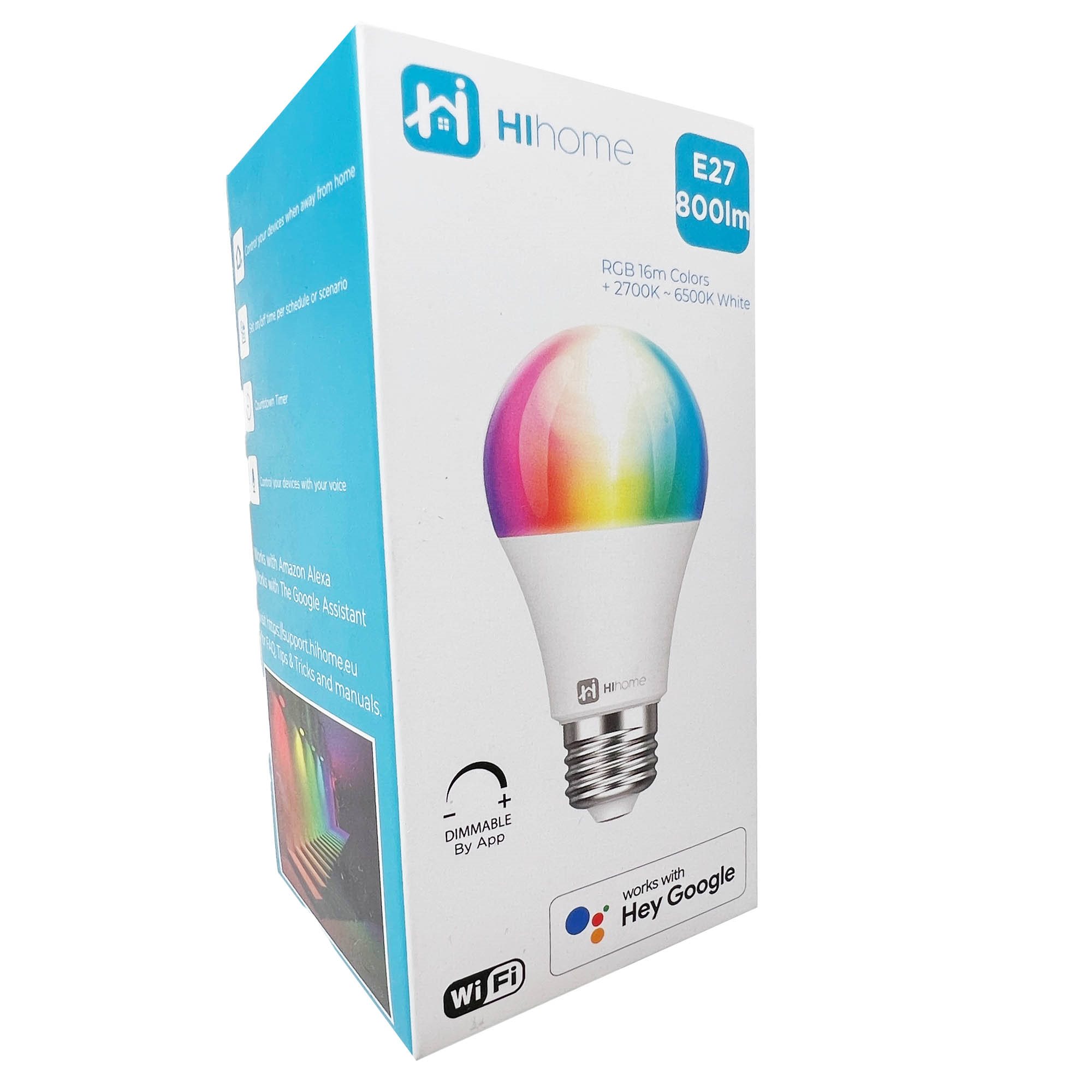 Smart LED pære Gen.2 RGB 16M + Varm 2700K til Cool Hvid E27